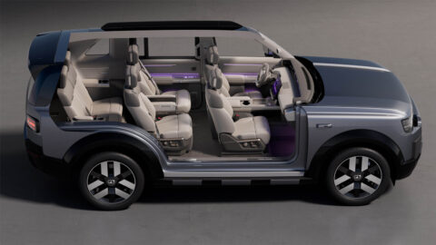 Cutaway view of the Freelander 8 showing its 2+2+2 six-seat cabin layout.