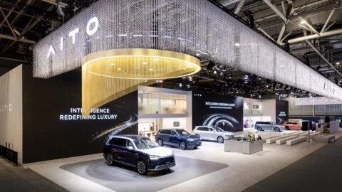 AITO showcased the AITO 9, AITO 8, AITO 7 and AITO 6 under the theme "Intelligence Redefining Luxury" at the 2026 Paris Motor Show.