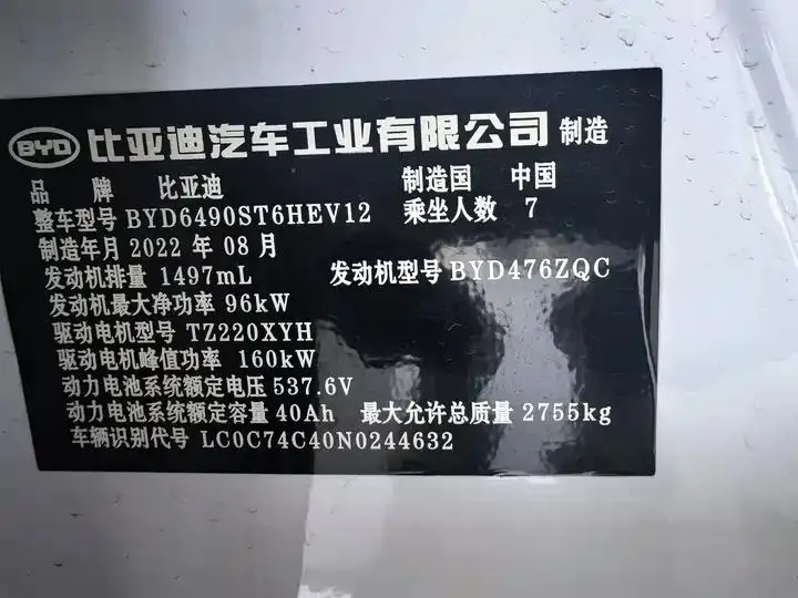 Tang New Energy 2021 DM-i 112KM Honorable Model 13