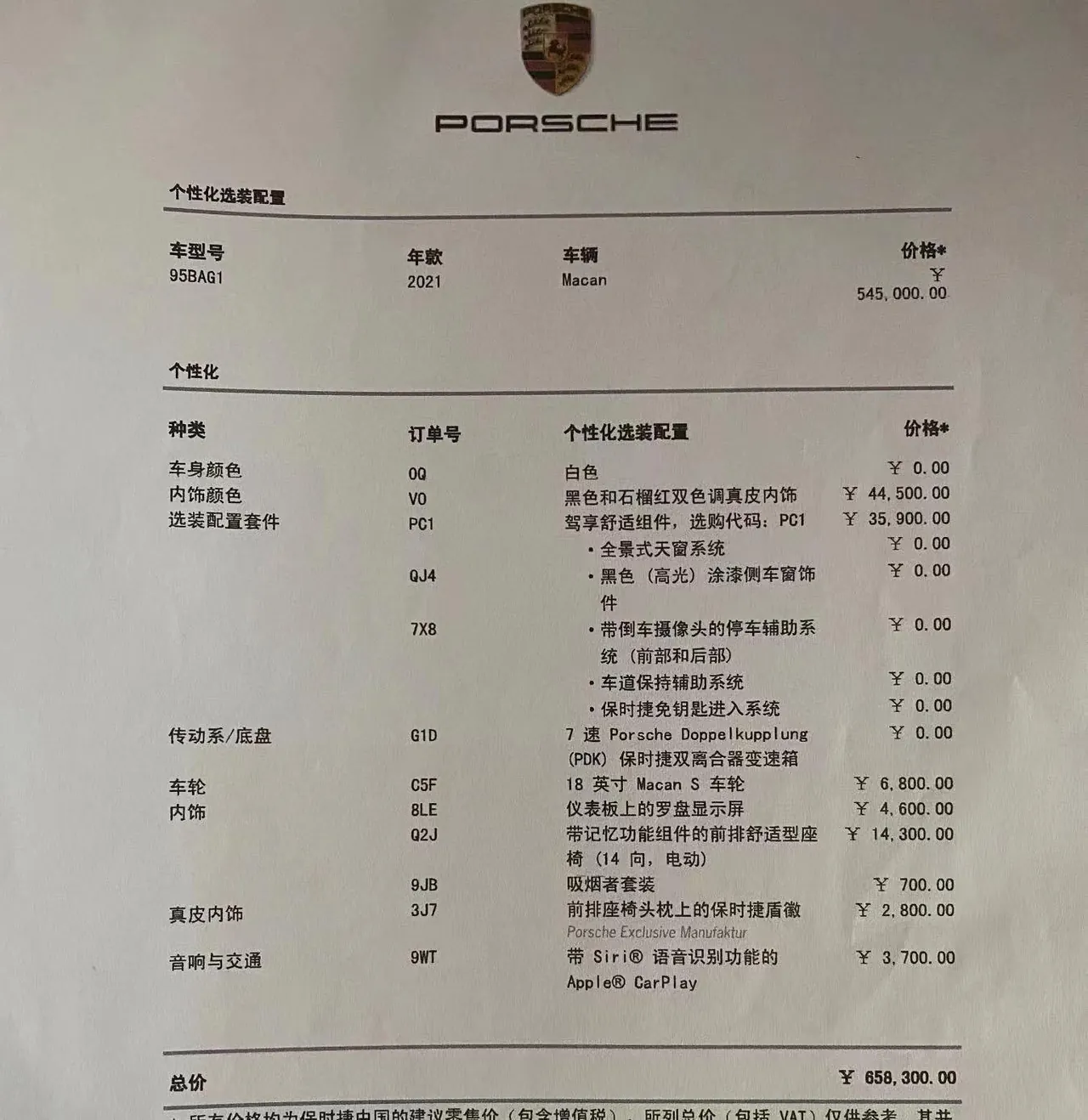 Porsche Macan (Imported) 2020 Macan 2.0T Automatic Gear 9