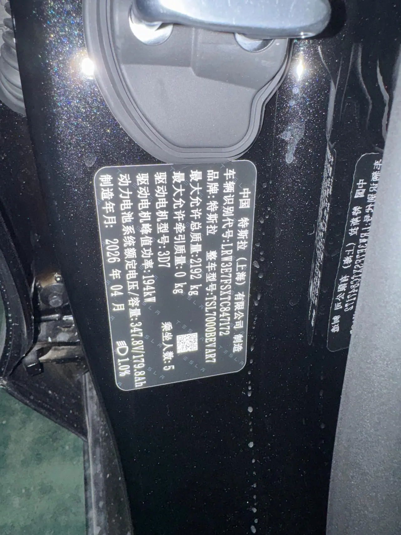 Tesla 2025 Model 3 Rear-Wheel-Drive Edition (facelift) Automatic Transmission 6