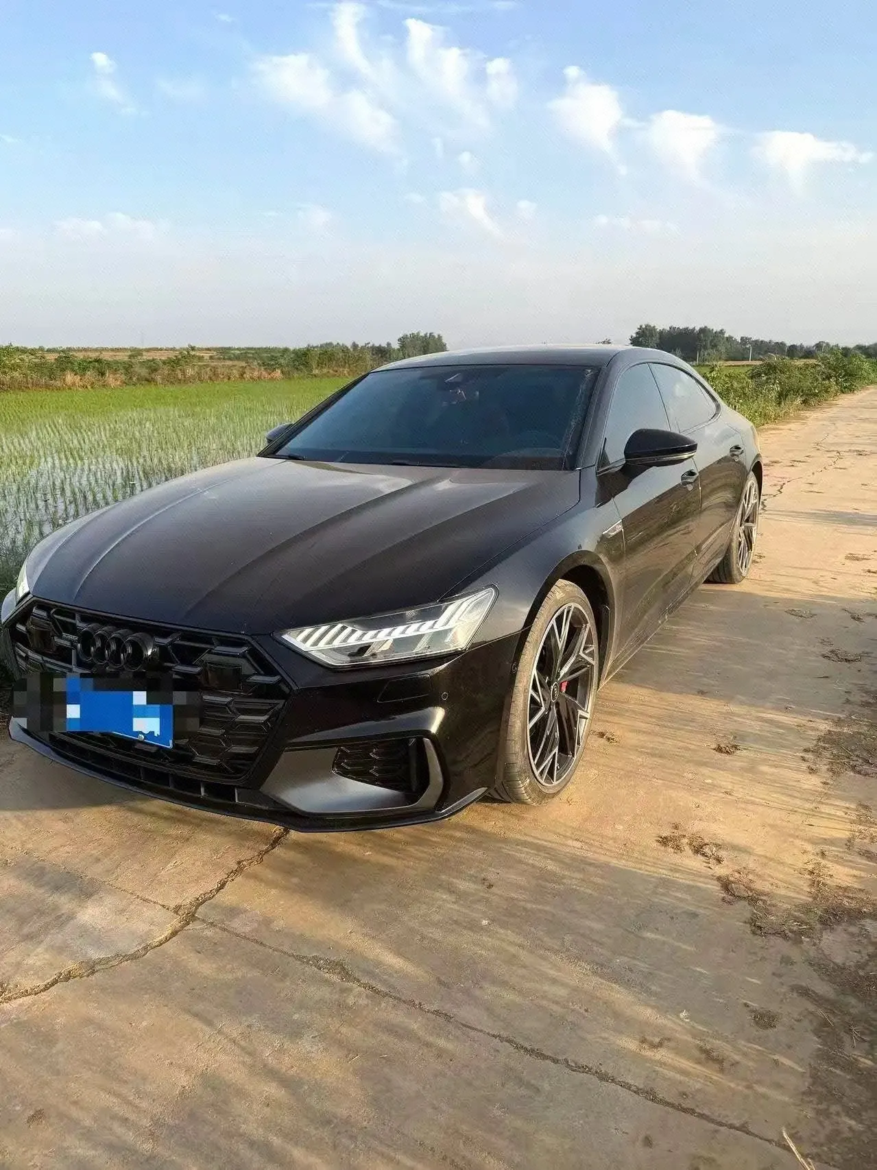 打开图片灯箱:Audi 2024 A7L 2.0TFSI 45TFSI Quattro Black Samurai Edition Automatic Gear