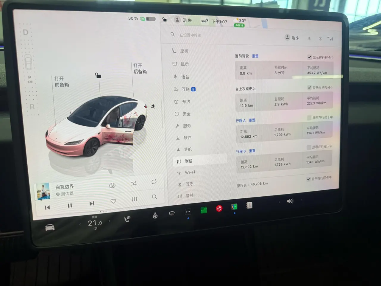 Tesla 2023 Model 3 Rejuvenation Edition Rear Wheel Drive Automatic Transmission 5