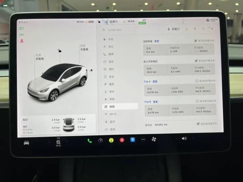 Tesla 2021 Model Y long endurance all-wheel drive version automatic transmission 9