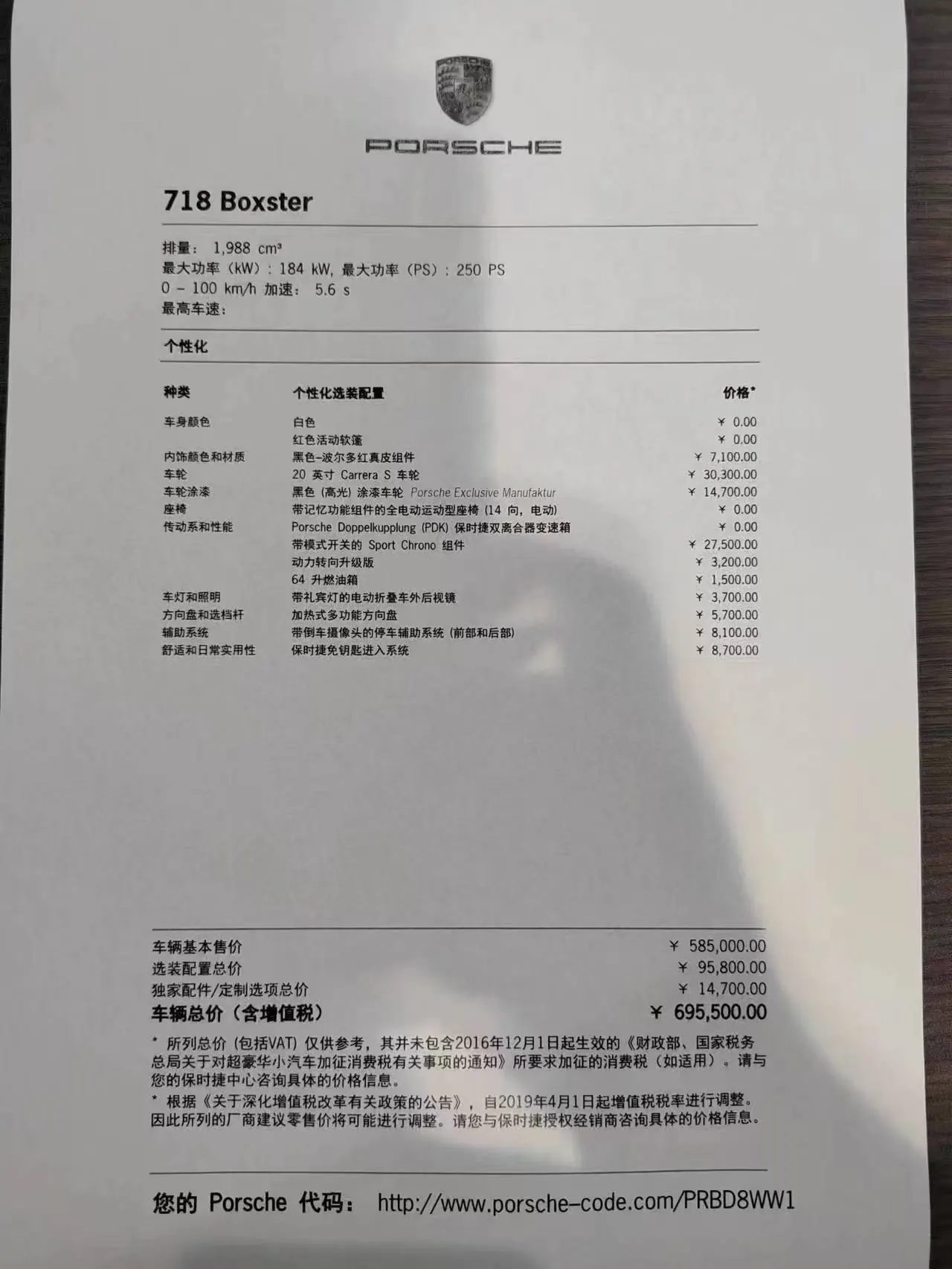 Porsche 718 (Imported) 2020 718 Boxer 2.0T Automatic 9