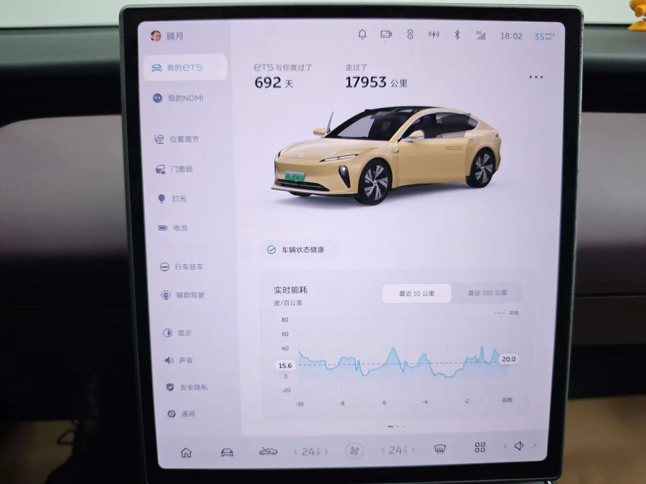 NIO 2024 ET5 75kWh automatic gear 7