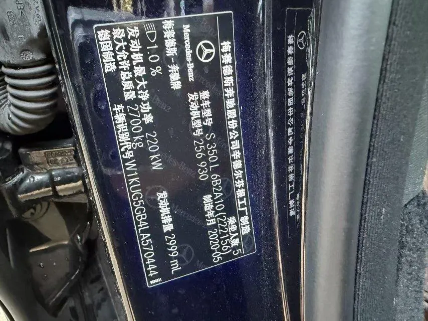 Mercedes Benz S-Class (Imported) 2020 S 350 L 48V 3.0T Exclusive Zhen Tibetan Edition Automatic Gear 8