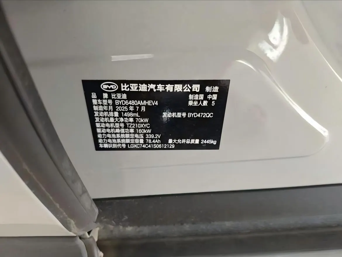 BYD 2025 Sea Lion 06 DM-i 1.5 Stepless 170 Pilot Pro Edition Automatic Gear 20