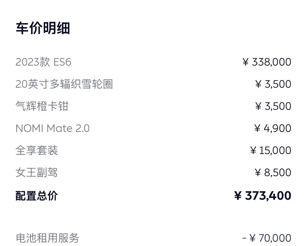 NIO 2023 ES6 75kWh automatic gear 6