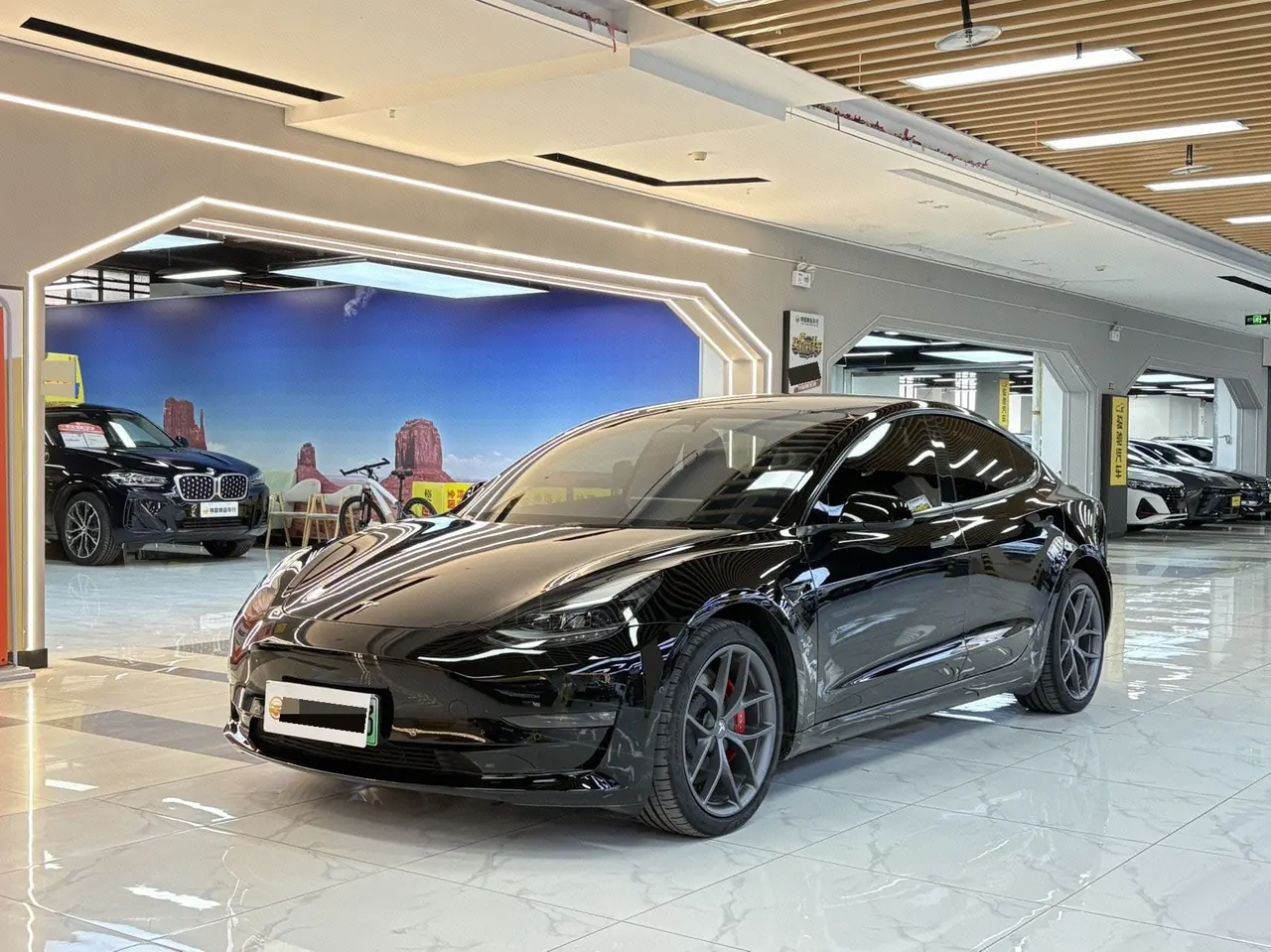 Open image lightbox: Tesla 2022 Model 3 Performance high-performance all-wheel drive automatic transmission