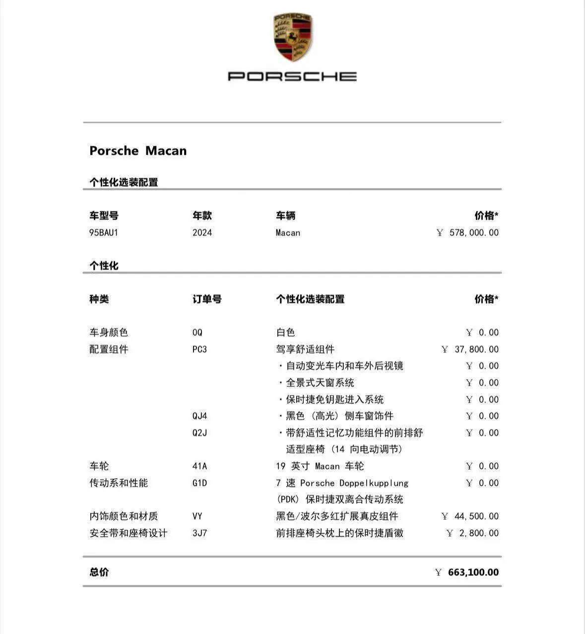 Porsche Macan (Imported) 2024 Macan 2.0T Automatic Gear 8
