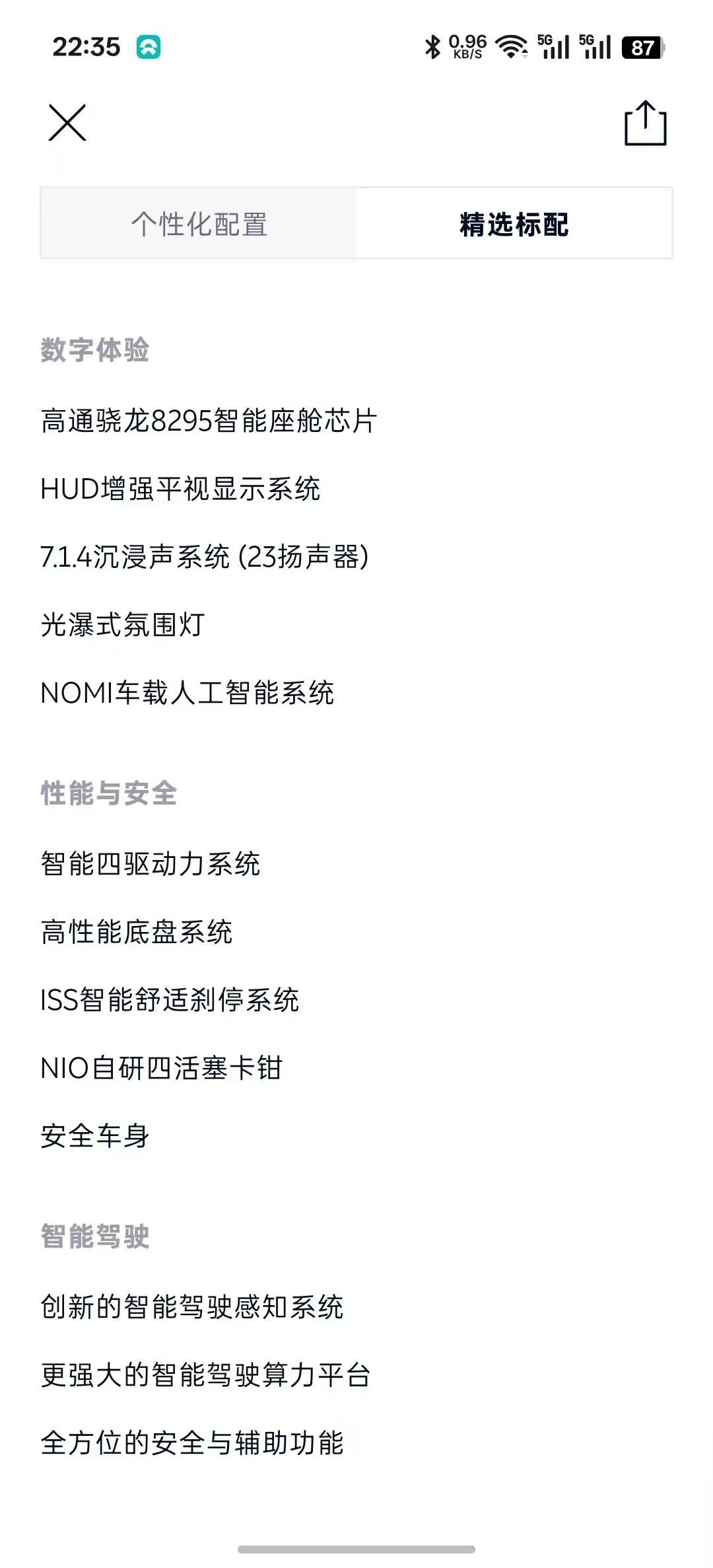 NIO 2024 ES6 75kWh automatic gear 9