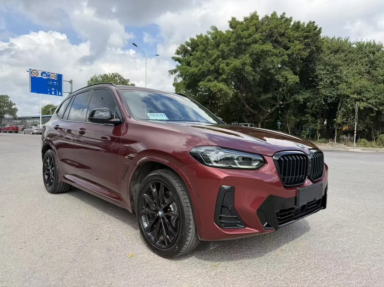 BMW 2022 X3 xDrive30i 2.0T exclusive M obsidian night set (modified) automatic gear 3